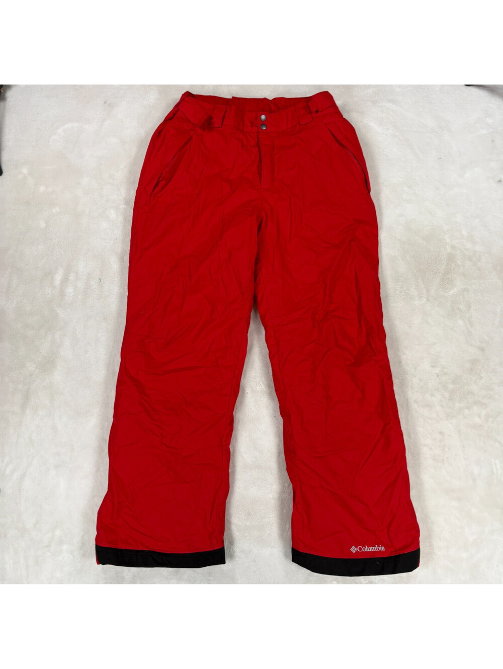 Columbia Omni-Tech Snow Pants Mens Large Red Black Waterproof Ski Snowboard